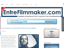 Tablet Screenshot of entrefilmmaker.com
